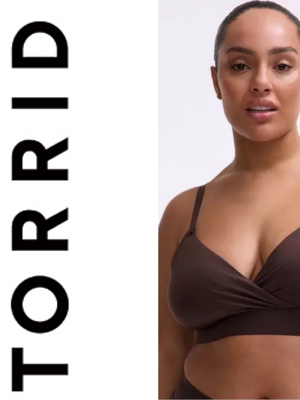 TORRID Women’s Lightly Lined Microfiber Surplice Bralette Purple Size 0